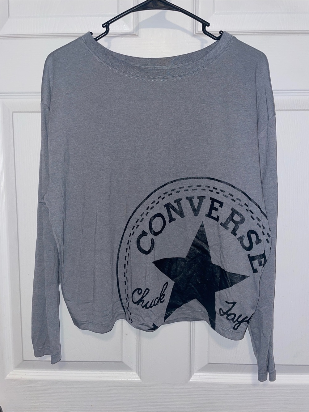 Converse Gray Long-Sleeve Logo Tee